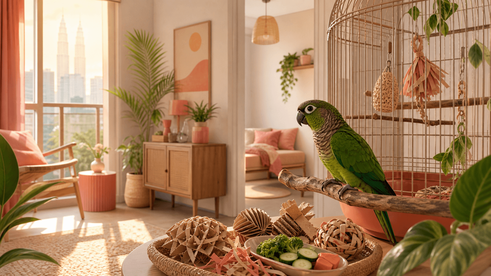 Apartment Parrots: Noise, Sleep, and Foraging Before Problems Start