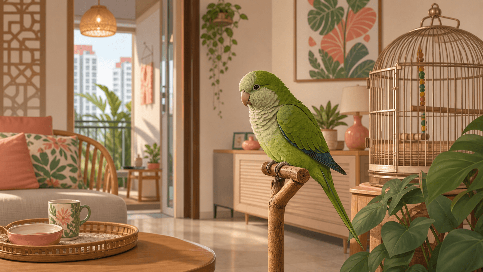 Parrots in Tropical Apartments: Heat, Humidity, and Boredom