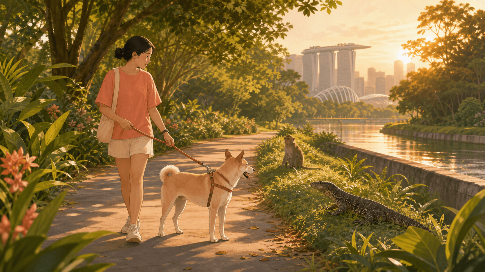 Dog Walks in Singapore’s City in Nature: What to Do When Wildlife Appears