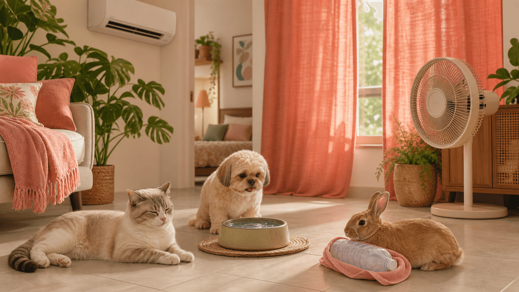 Aircon, Fans, and Pets: Keeping Cats, Dogs, and Rabbits Cool Without Fearing the Bill