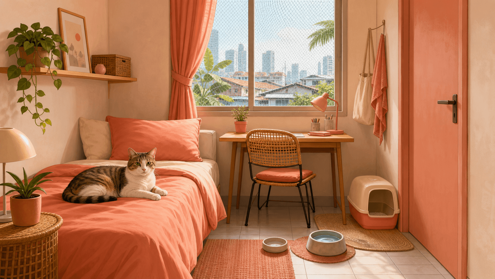Cats in Jakarta Boarding Houses: Litter, Doors, and Housemate Boundaries